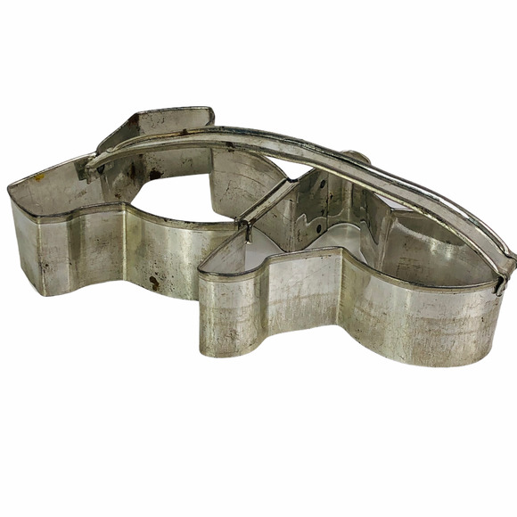 2 Primitive Soldered Gingerbread Man + Cowboy Shaped Cookie Cutters With Handle - Picture 10 of 12